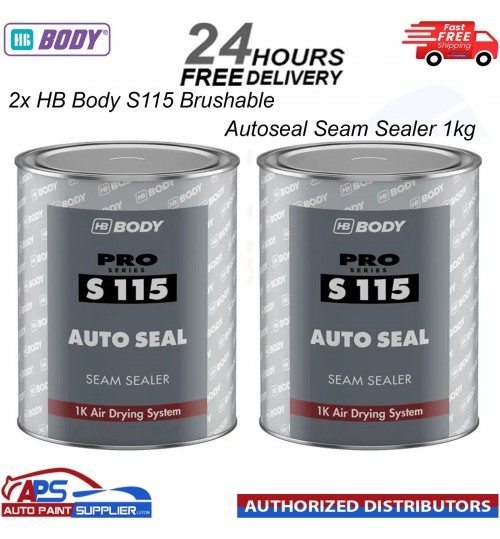 2x HB Body S115 Brushable Autoseal Seam Sealer - 1kg Car Body Seam sealer